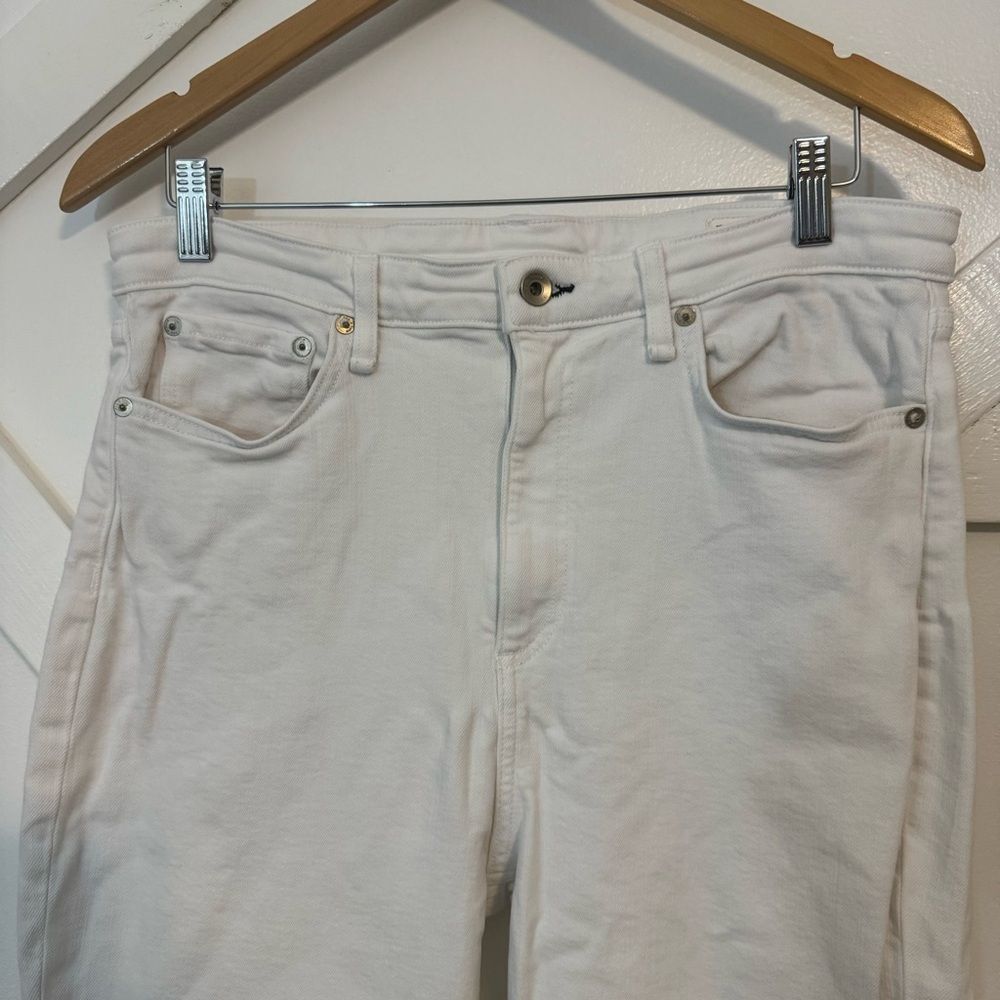 Rag & Bone Nina High Rise Skinny Ankle Flare Denim Jeans White Sz 33 - Picture 3 of 13